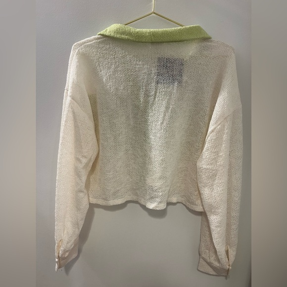 NWT Le Lis Lime + Cream Knit Top - Picture 8 of 8